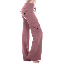 Women's Cargo Pants High Waist Fashion Flared-Rouge color XXL