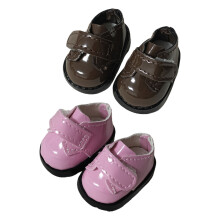 Mini Realistic Doll Footwear Set With PU Kids-Brown and pink