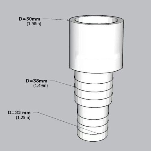 Leak Proof DN50 Hose Adapter For 32mm 38mm Nozzle Applications 2