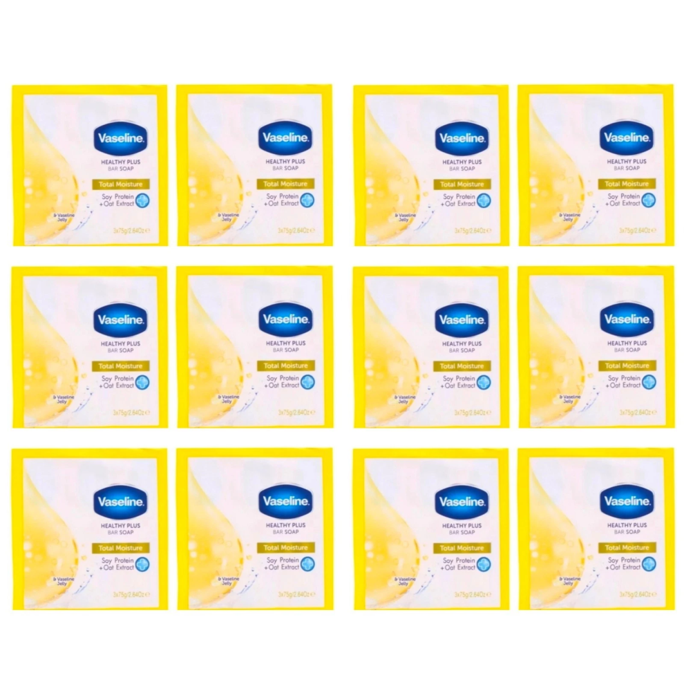 Vaseline 12X Moisture Soap(3*75G) 36 Soaps Total