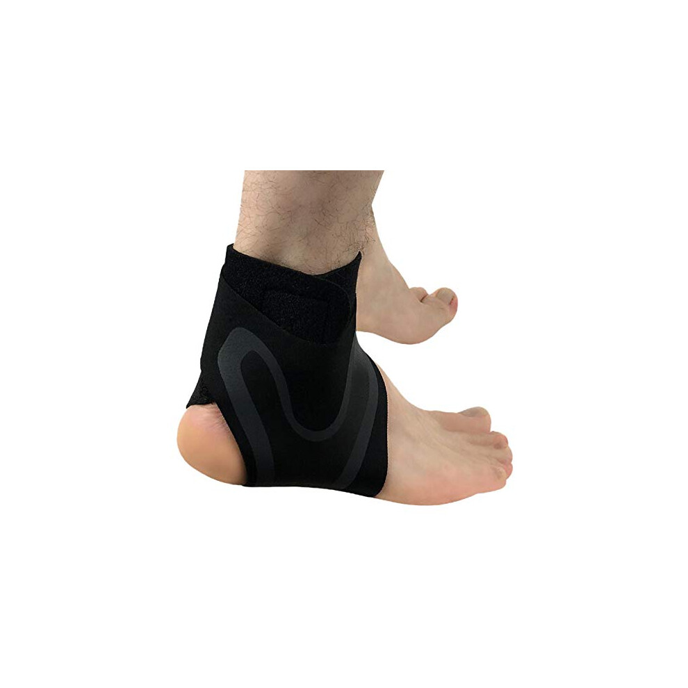 Adjustable Ankle Brace Right Size M Breathable Nylon Super Elastic Sports Support For Strain Sprain Injury Recovery