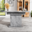 Extendable Oval Dining Table with Storage, Grey 3