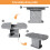Extendable Oval Dining Table with Storage, Grey 4