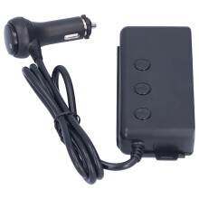 Multifunktionaler Auto-Ladegerät-Splitter mit LED-Spannungsanzeige & 3 USB-Anschlüssen, 12-24V