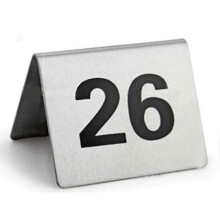 (As show, One size) 25 Pcs Stainless Steel Table Numbers Stable Base Multipurpose Number Sign For Restaurant Hotel Cafe Bar