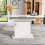 Extendable Oval Dining Table with Storage, White 3