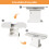Extendable Oval Dining Table with Storage, White 4