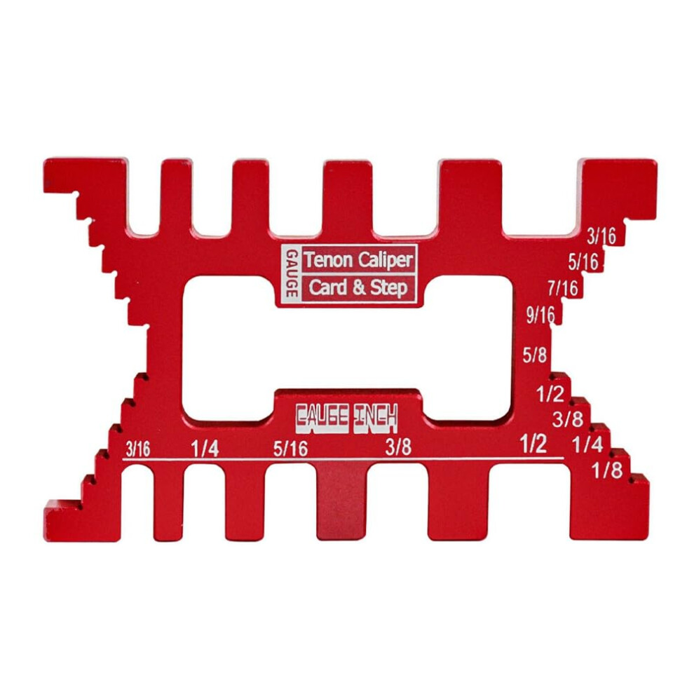 Aluminum Dovetail Jig Tenon Gauge Caliper For Woodworking Table Saw Depth Gauge Height Measuring Red 9354506702472