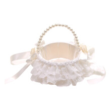 Wedding Flower Girl Baskets with Handle, Bowknot Flower Baskets