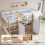 White High Sleeper Bed with Storage& 3-Step Ladder 4