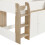 White High Sleeper Bed with Storage& 3-Step Ladder 7