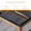 AINPECCA Gold Coffee Table Stainless Steel Tempered Glass 2