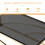 AINPECCA Gold Coffee Table Stainless Steel Tempered Glass 3
