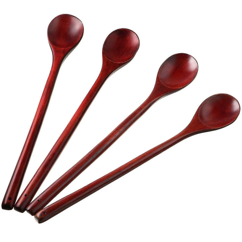 Kikidex (As Show, One Size) Wood Mixing Spoon,Long Handle Wooden Spoons Wood Soup Spoons Cooking Spoon For Kitchen Stirring And