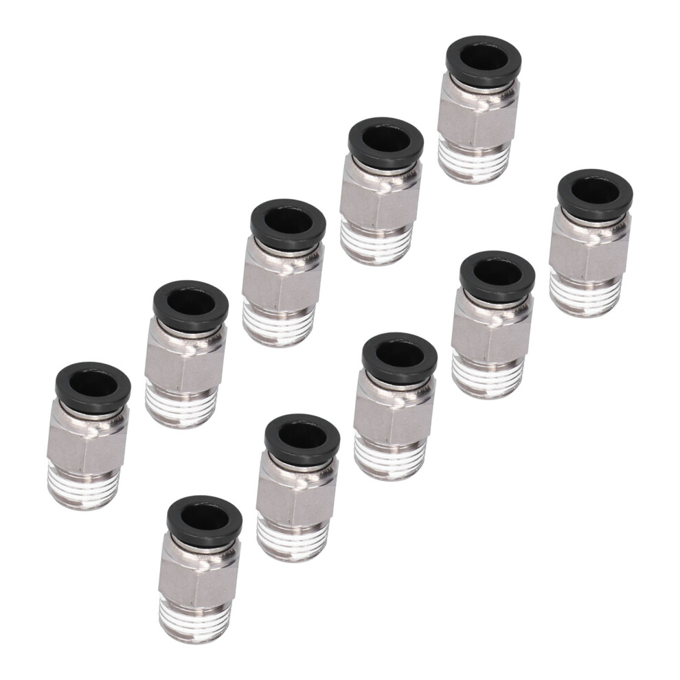 Pc Brass External Thread Pneumatic Connector, Nickel Plated, 1.0-1.2Mpa 4691358107709