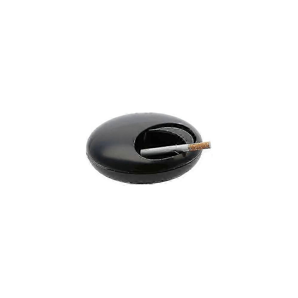 Kikidex (As Show, One Size) Pebble Ashtray With Lid(Black) Black
