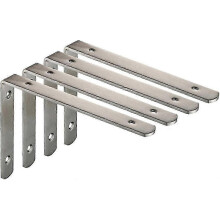 (As show, One size) Stainless Steel Heavy Duty L-shaped Corner Brace Joint Angle Bracket Shelf Brackets, Brushed Nickel, Pack Of 4(250x150x4mm)
