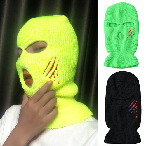 Cagoule tricotée à 3 trous - Taille unique