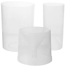 Set of 3 plastic rain gauges for measuring rainfall, outdoor rain measurement tool