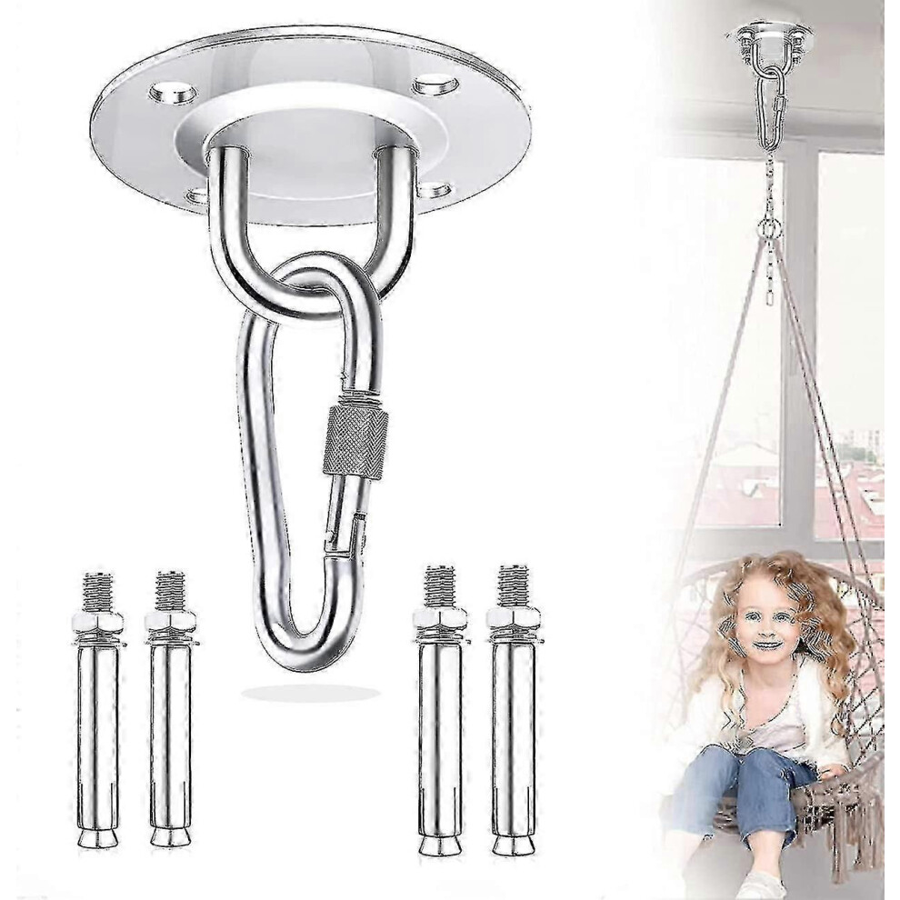 304 Stainless Steel Hanging Chair Hook, 500kg Load Capacity, Beam Attachment for Swing, Hammock, Yoga Punching Bag (Silver), Starlight-image-OPC-PMRJCS9-NEW