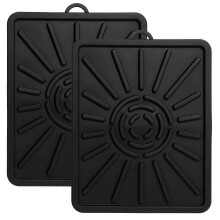 Set of 2 silicone cooking mats, heat insulating, protective covers for grills