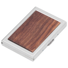 Portacarte in legno di noce, sottile, 6 carte, 9,571,5 cm