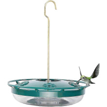 Vintage bird feeder in antique blue glass with embossed flowers, 5 feeders, nectar capacity per feeder