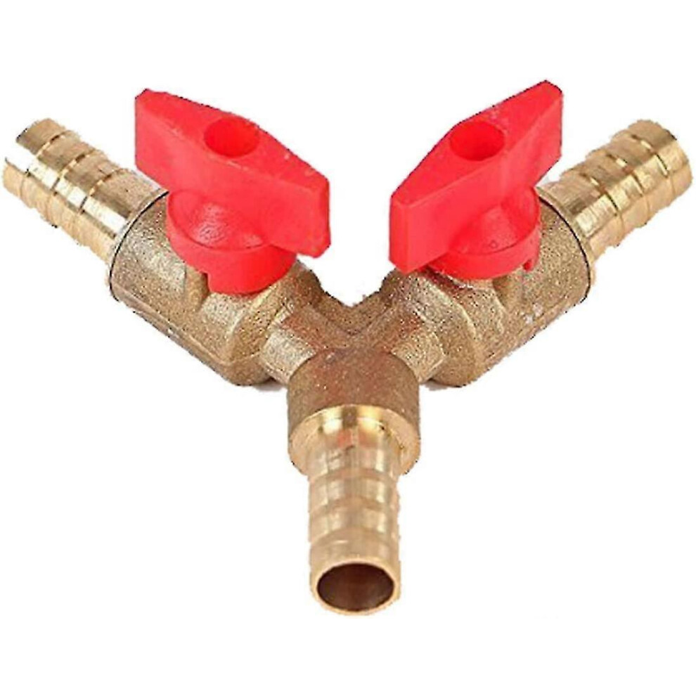 2-way Y-distributor 10 mm - with shut-off valves for taps and garden hoses