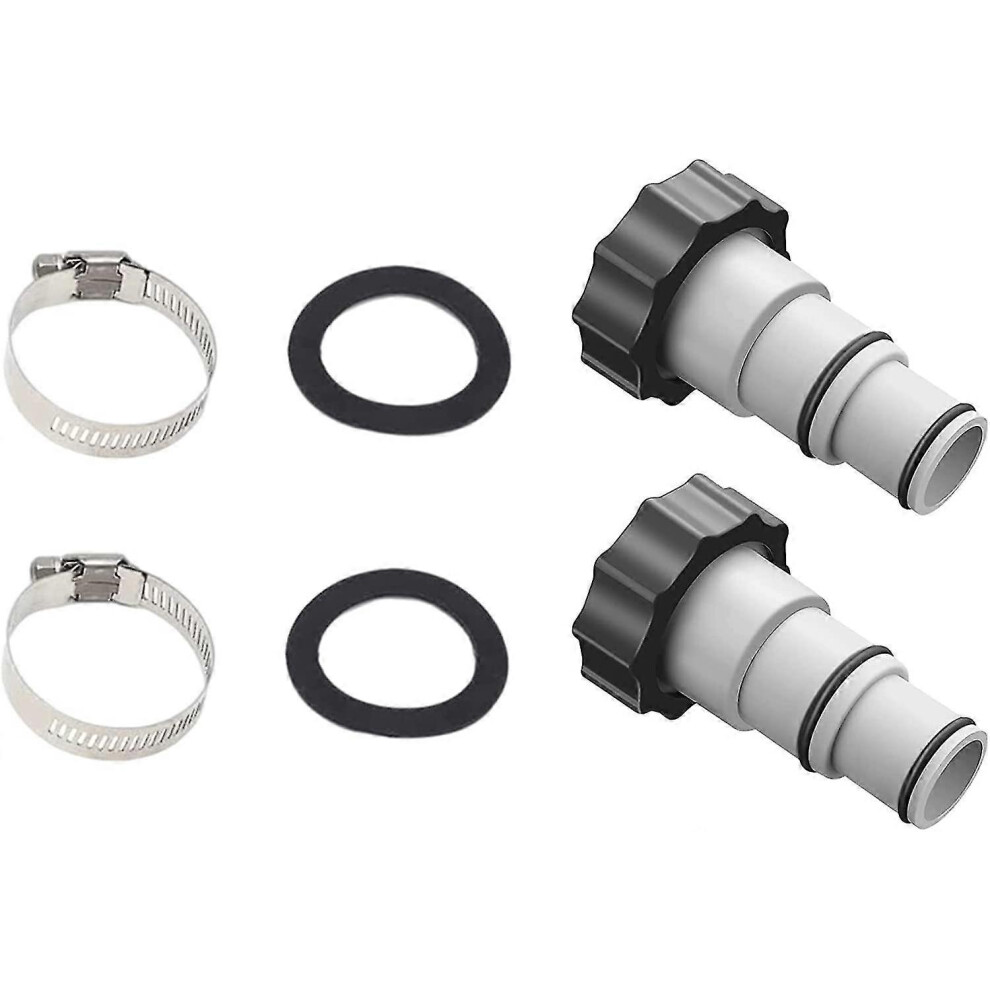 Pool hose adapter A, diameters 38 mm and 32 mm, pool adapter A for pump hose fittings (2 pieces)