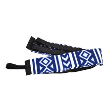 Zaino pieghevole blu e bianco in tessuto Oxford da 110 g/m²