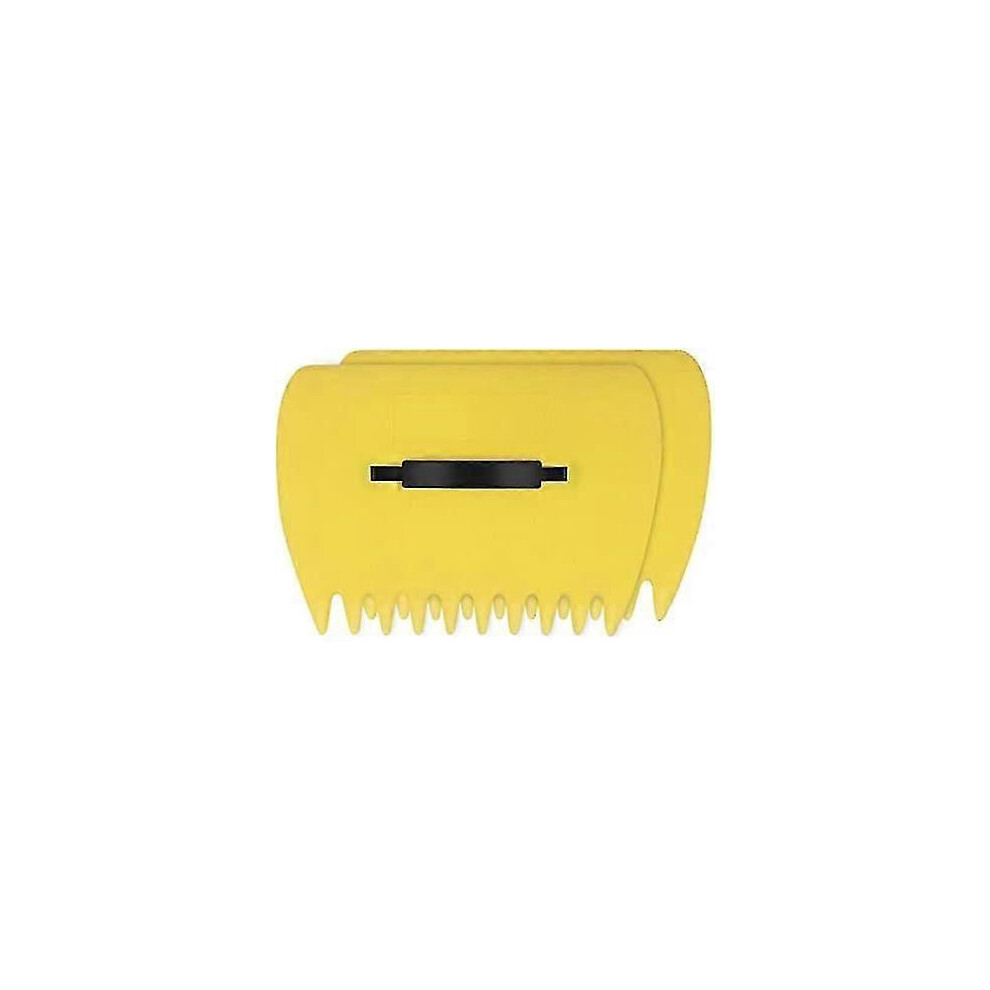 Yellow leaf rake for garden, leaf collector, grass rake, hand rake for collecting leaves and garden debris, 1 pair