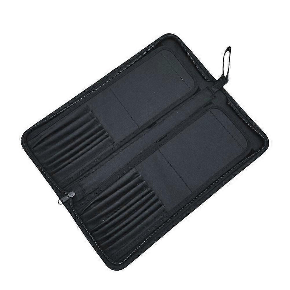 15-slot brush holder, durable roll-up canvas holder for artists, watercolor, oil paint, brushes, pens, pencils