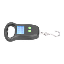 Tragbares digitales Hängelastmessgerät 50 kg Schwarz ABS Gepäck Angelbeutel