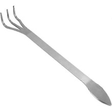 Hand rake for bonsai, set of 3-pronged stainless steel rakes with ergonomic handle for gardening plants