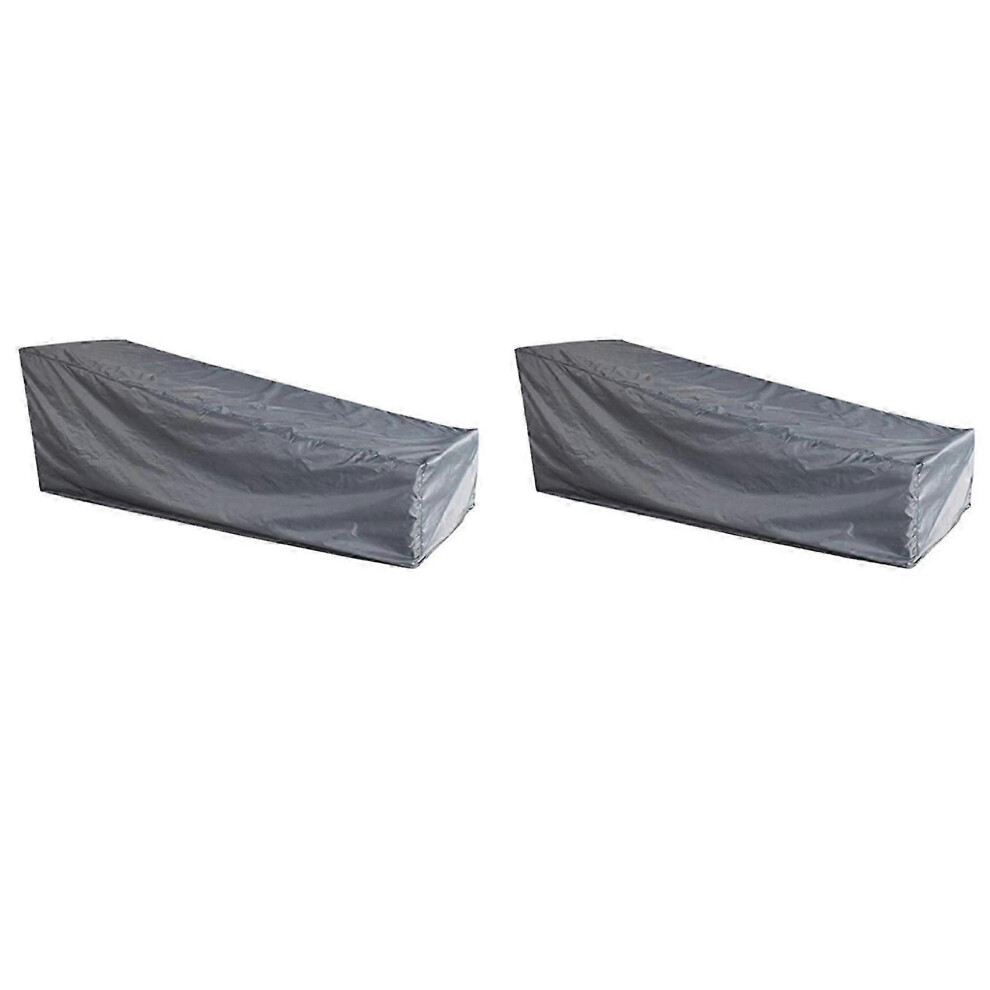 Weatherproof garden lounge chair cover, 208 x 76 x 41/79 cm