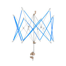 Hand Operated Thread Twist Quick Detachable Metal Frame-blue