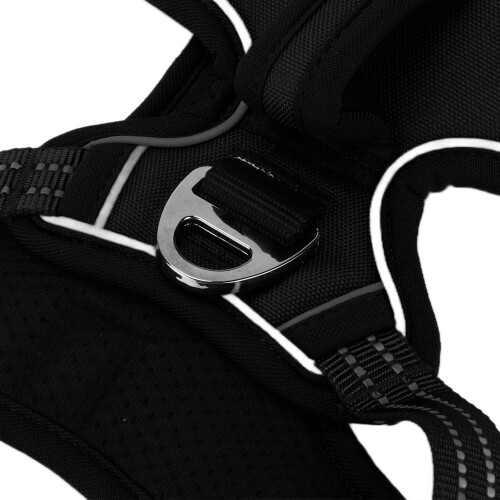 Harnais pour chien réfléchissant réglable noir taille S 2
