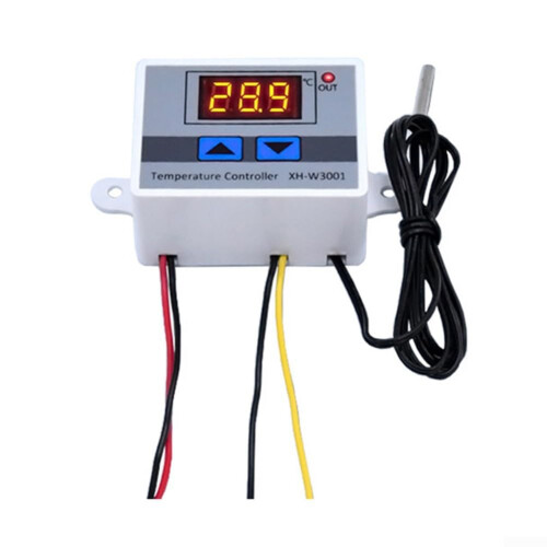 Digital Temperature Controller Module W3001 220V With LED Display And 1 Meter Stainless Steel Waterproof Probe