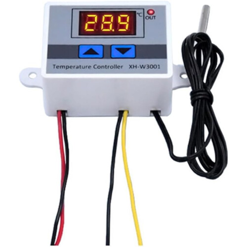Digital Temperature Controller Module W3001 220V With LED Display And 1 Meter Stainless Steel Waterproof Probe 2