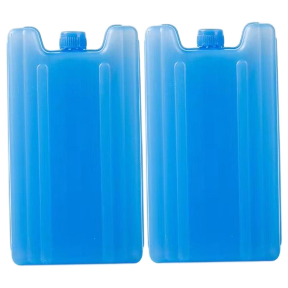 Ice Packs 2 Pack 400ml Reusable Freezer Blocks Portable Cooling for Food and Beverage in Refrigerator or AC