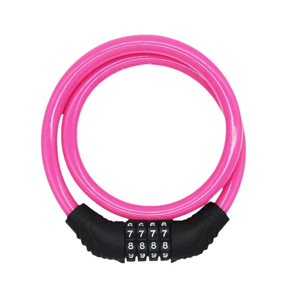 Cable Bike Lock Heavy Duty Anti Theft Bike Chain Lock For Mountain Road City Commuting Pink Youth Teens Adults-image-OPC-PMRJG98-NEW