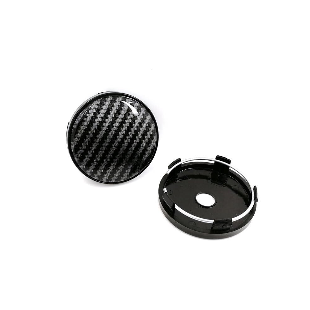 Wheel Hub Caps 4-Piece 60Mm Universal Carbon Fiber Wheel Hub Caps For Bmw X1 E84 F48 U11 X2 F39 U10 Black 9339159014455