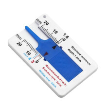 Depth Gauge 0-20mm Car Tire Depth Calipers Tire Tread Gauge Measurer Tool Blue Portable Plate Single Scale