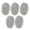 5Pcs 25Mm Acessório Para Base Redonda Vazada Com Prata 5