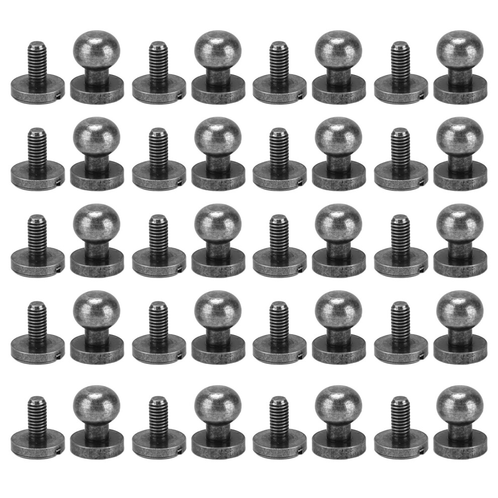 Brass Monk Rivets Round Head Stud Screws Nails 7X6mm 20 Sets 6941358117733