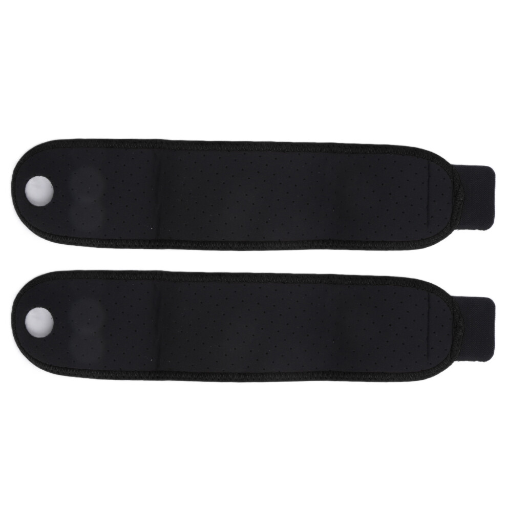 Set of 2 Wrist Support Brace Reversible 2pcs Hook & Loop Adjustable Matte Black