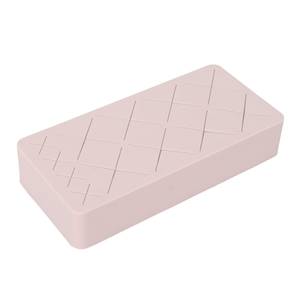 Silicone Makeup Organizer Display Stand 12 Slot Pink Cosmetic Holder
