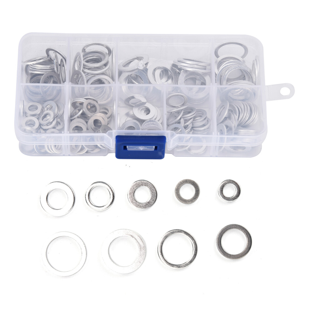 Aluminum Flat Washer 200Pcs Set - Indoor/Outdoor Use with Storage Box-image-OPC-PMRJKCY-NEW