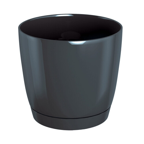 Prosperplast COUBI DUOP155 Blumentopf mit Untersetzer | Graphit 1