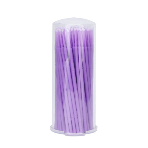 100 pezzi di pennelli applicatori micro usa e getta di colore viola 1